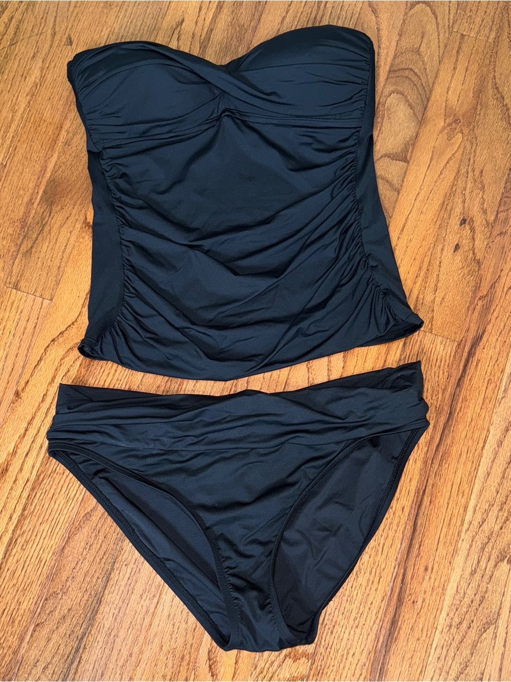 La Blanca Black Strapless Bikini Size 10